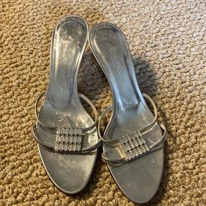 Calvin Klein collection lucite silver dress sandal